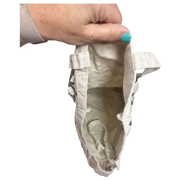 The New Yorker Canvas Cream Black Reusable Tote Bag Grocery Farmers Market - Picture 4 of 4